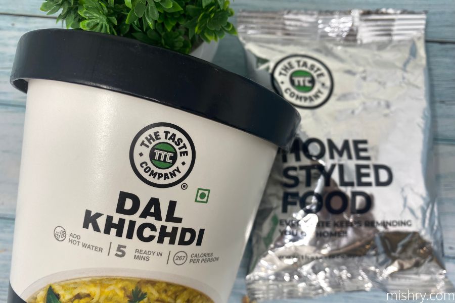 the inner contents of the taste company dal khichdi