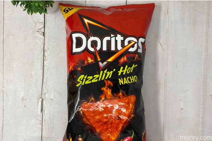 doritos sizzlin hot nacho packing