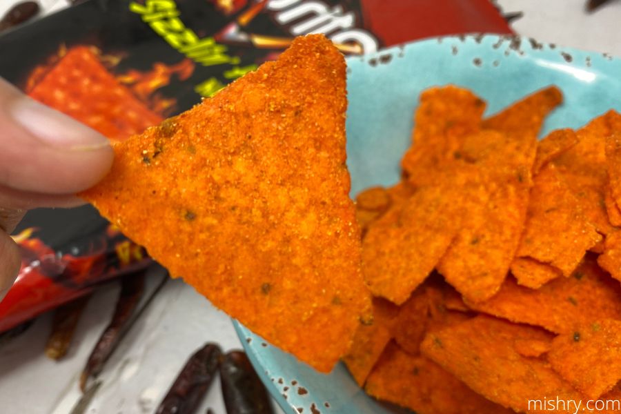 doritos sizzlin hot nachos appearance