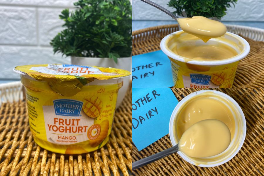 mango flavoured yogurt mother dairy