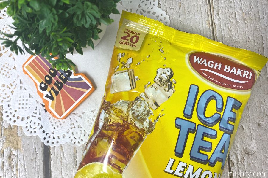 wagh bakri lemon iced tea packing