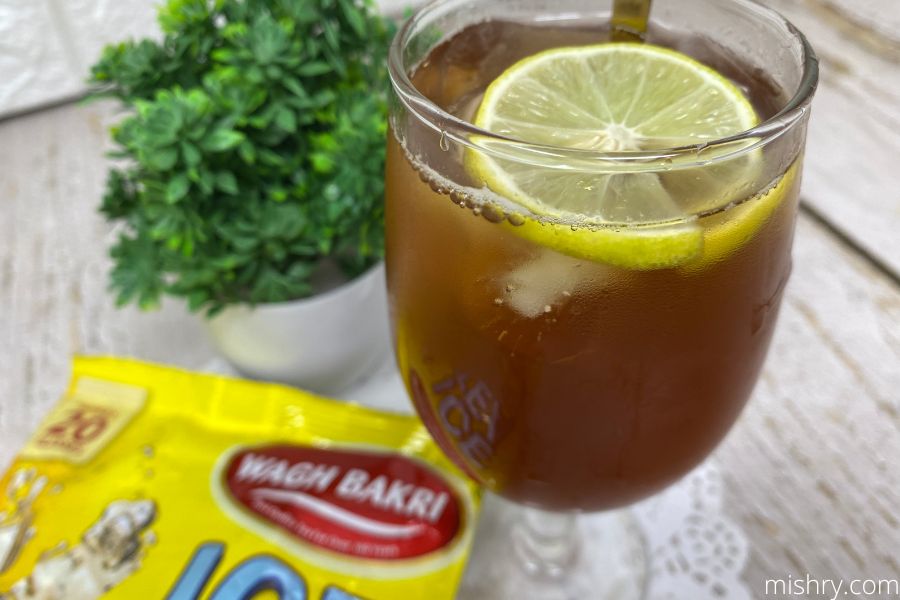 wagh bakri lemon iced tea