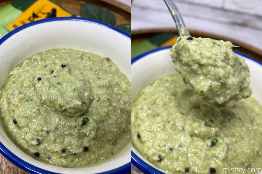 amma's special curry leaf chutney appearance