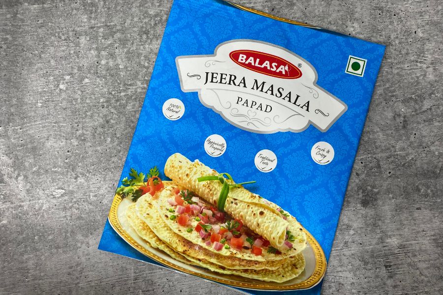 balasa jeera masala papad packing