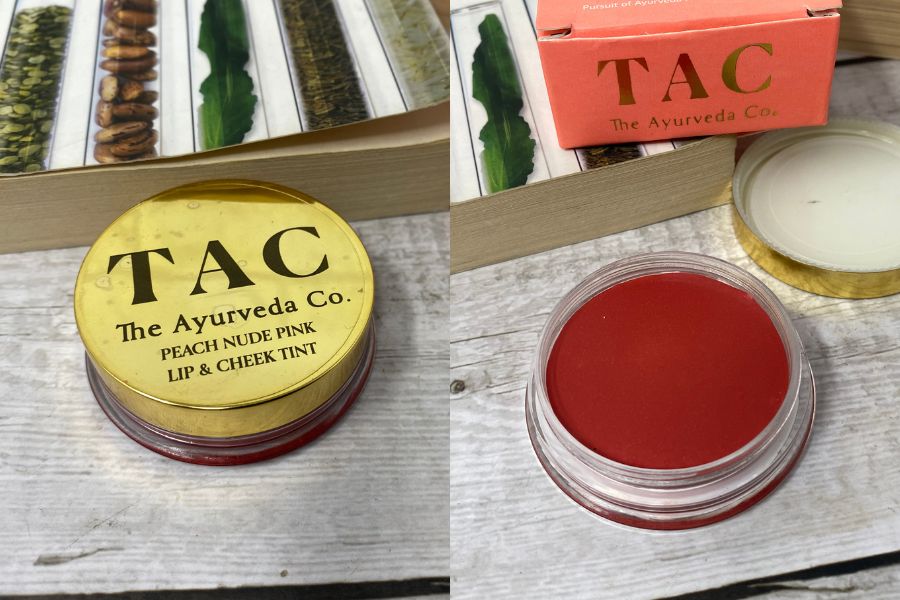 close look at tac the ayurveda co lip cheek tint