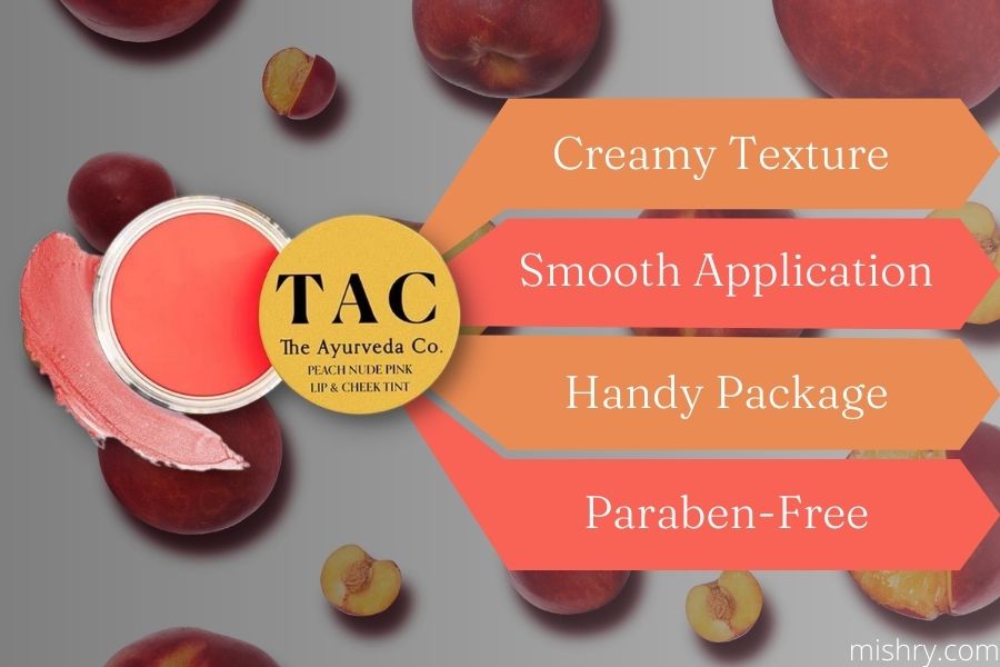 features of tac lip and cheek tint