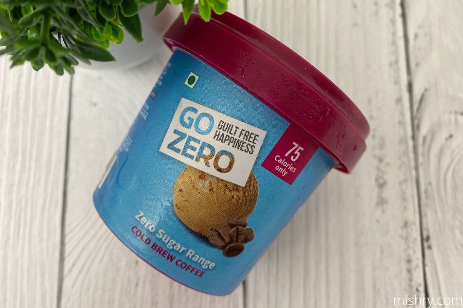 go zero cold brew coffee ice cream packaging