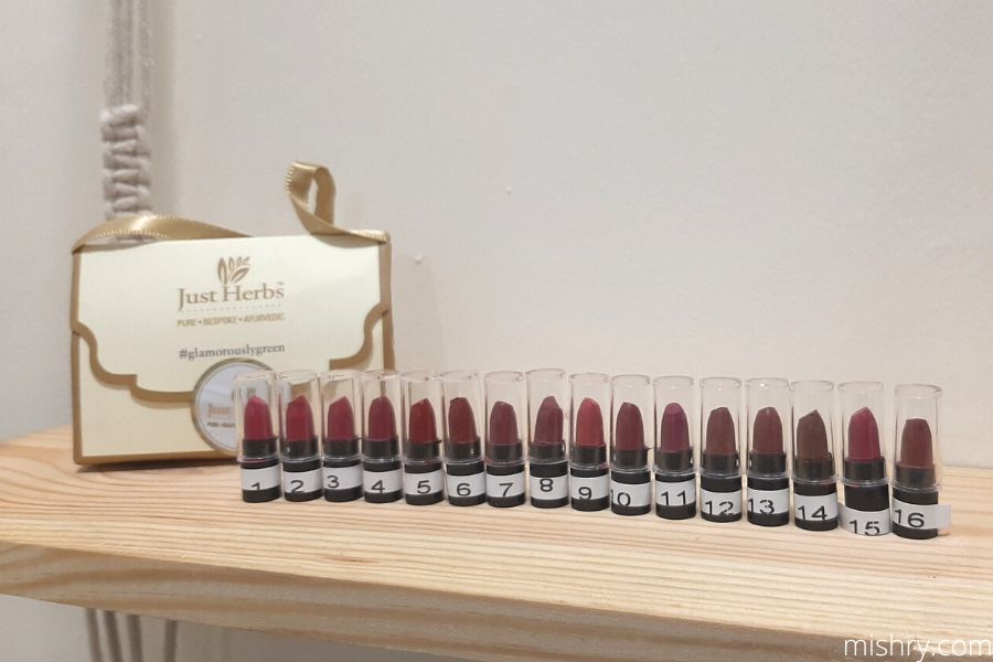 just herbs lipsticks 16 shades