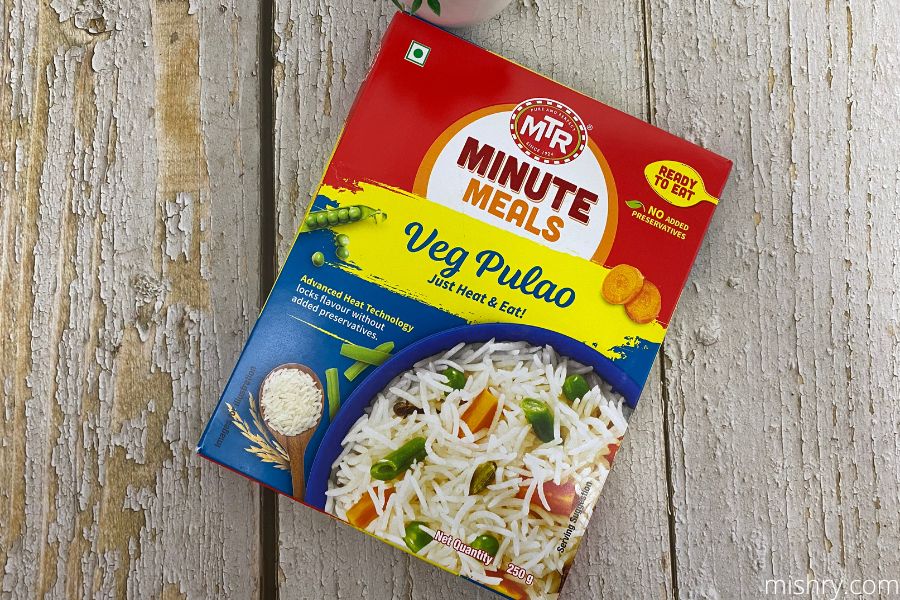 mtr vegetable pulao rice packing