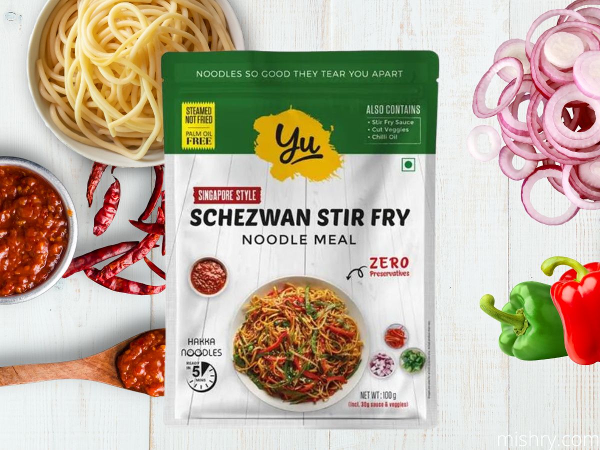 yu foodlabs schezwan stir fry noodle meal review