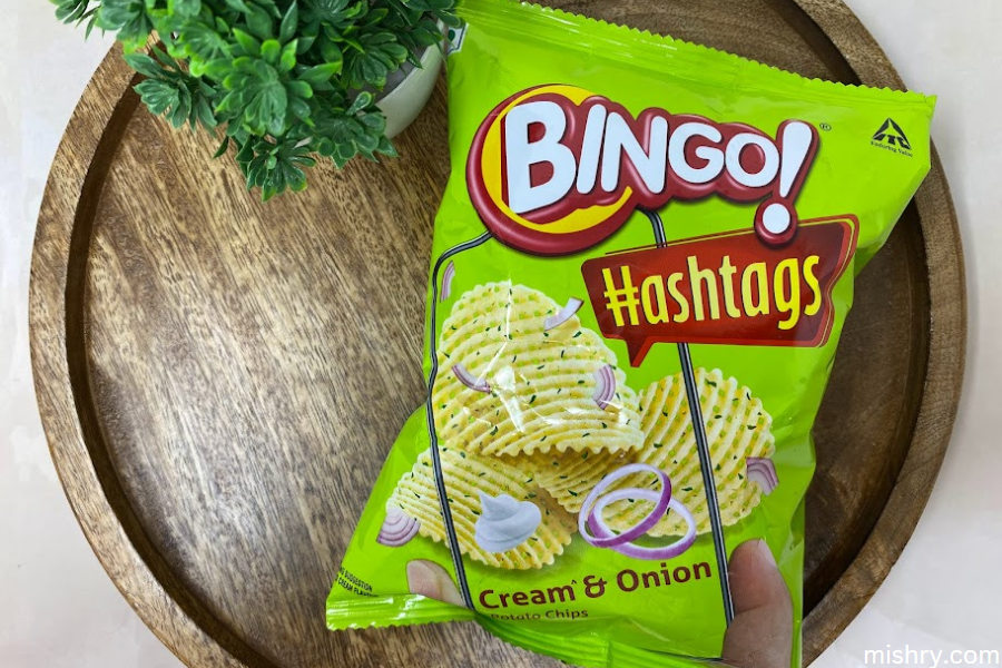 bingo potato chips cream and onion