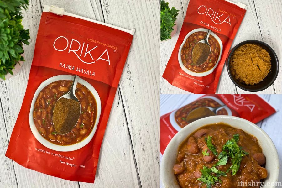 orika rajma masala and the final dish