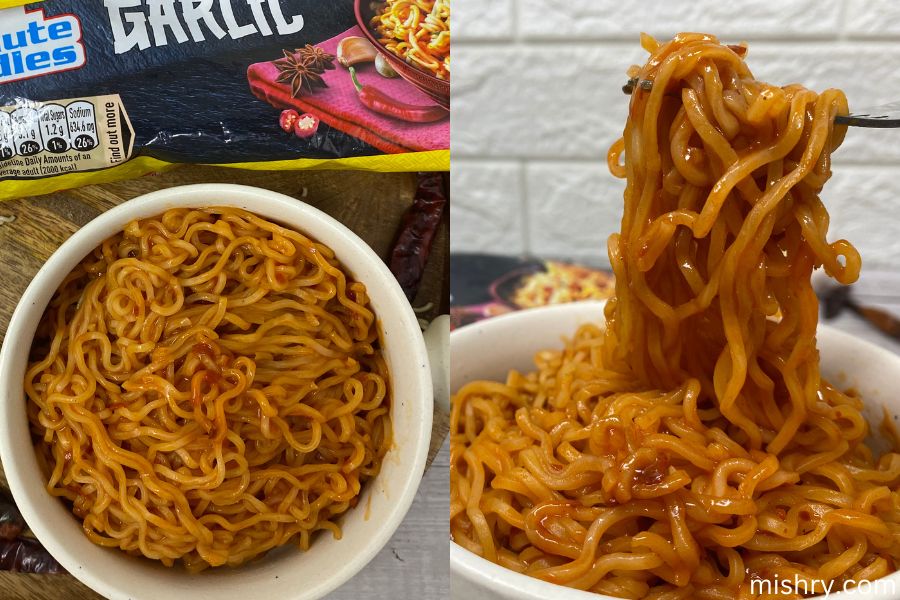 spicy garlic maggi appearance