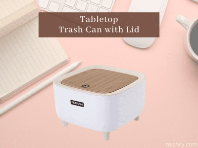 tabletop trash can with lid