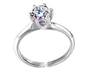 HighSpark Solitaire Ring