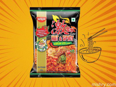 Nissin hot & spicy korean veg noodles