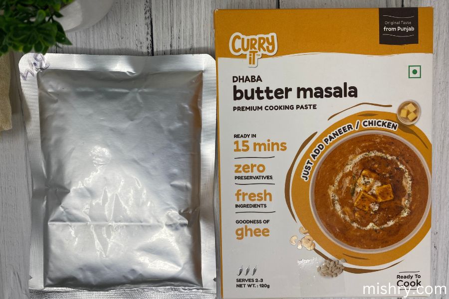 CURRYiT instant dhaba style butter masala curry paste inside contents