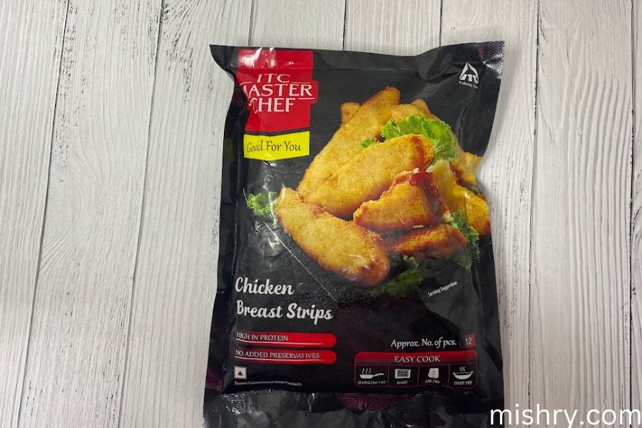 ITC master chef chicken breast strips packaging