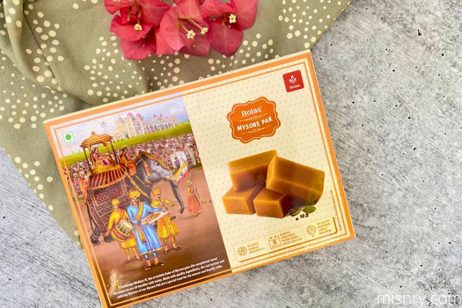 Bolas sweet mysore pak outer box