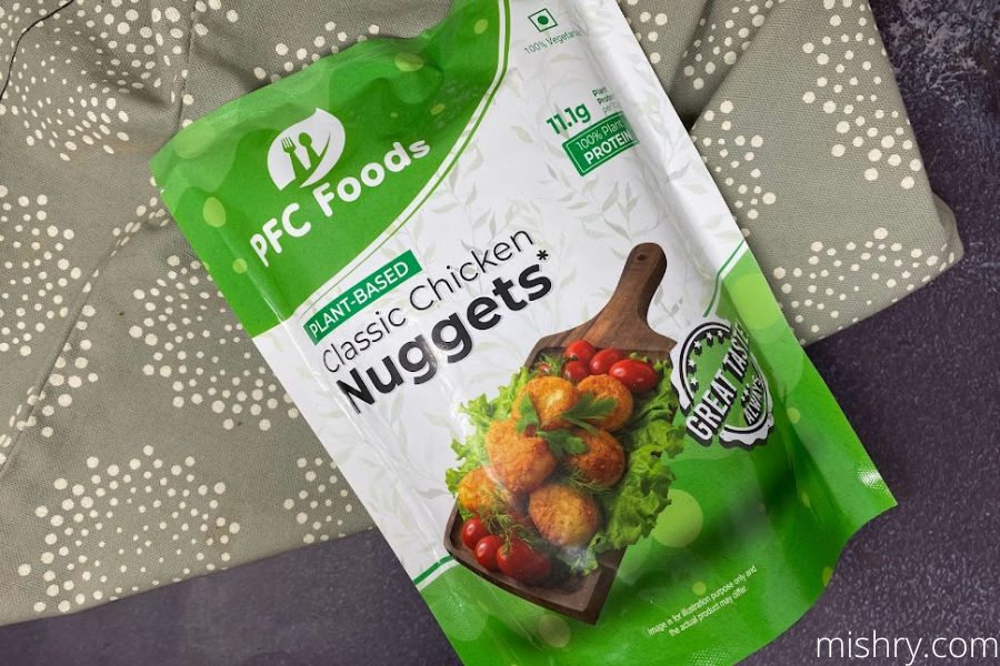 PFC Foods plant based chicken nuggets packaging