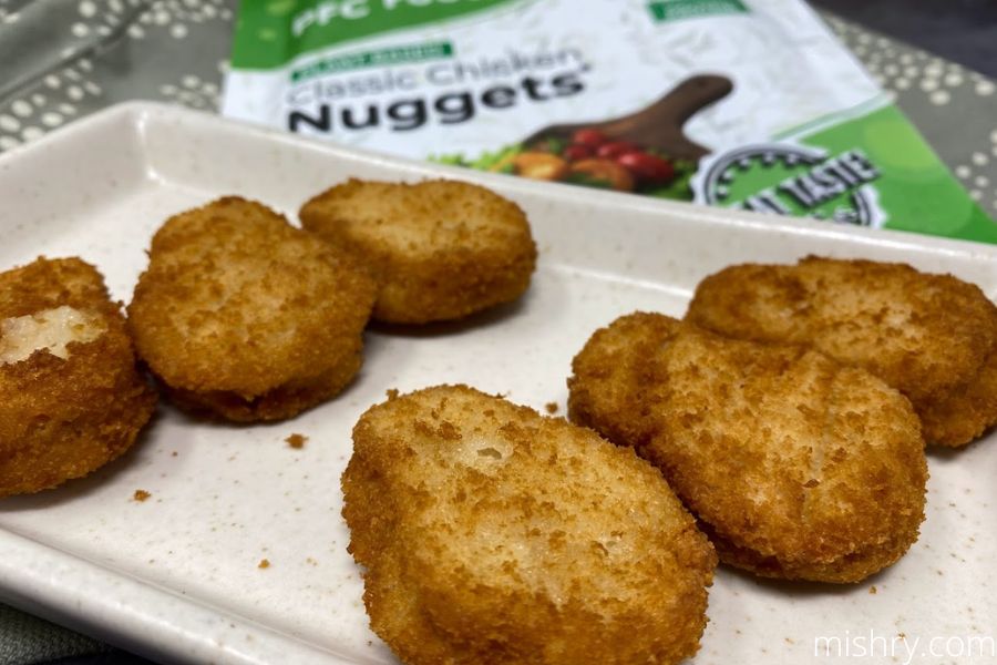 PFC Foods plant based chicken nuggets texture