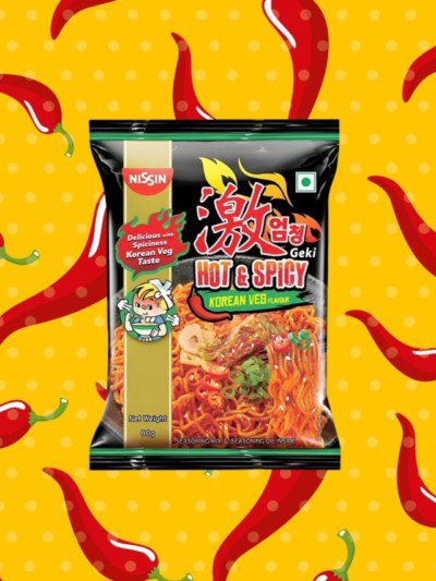 Nissin Hot And Spicy Korean Veg Noodles are Super Flavorful!