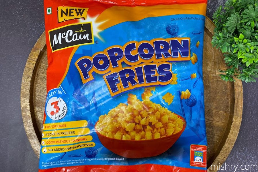 McCain Popcorn Fries packaging