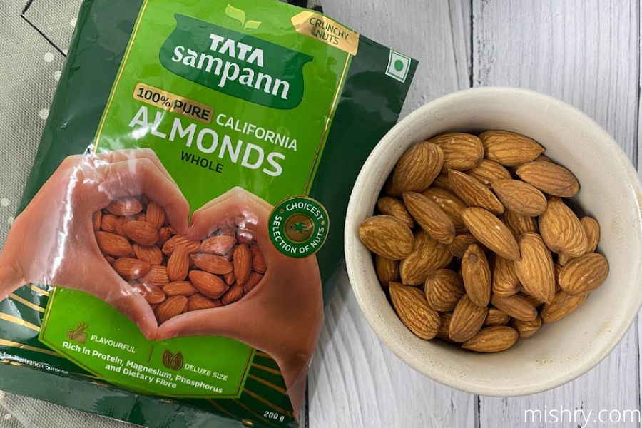 Tata Sampann California almonds review process