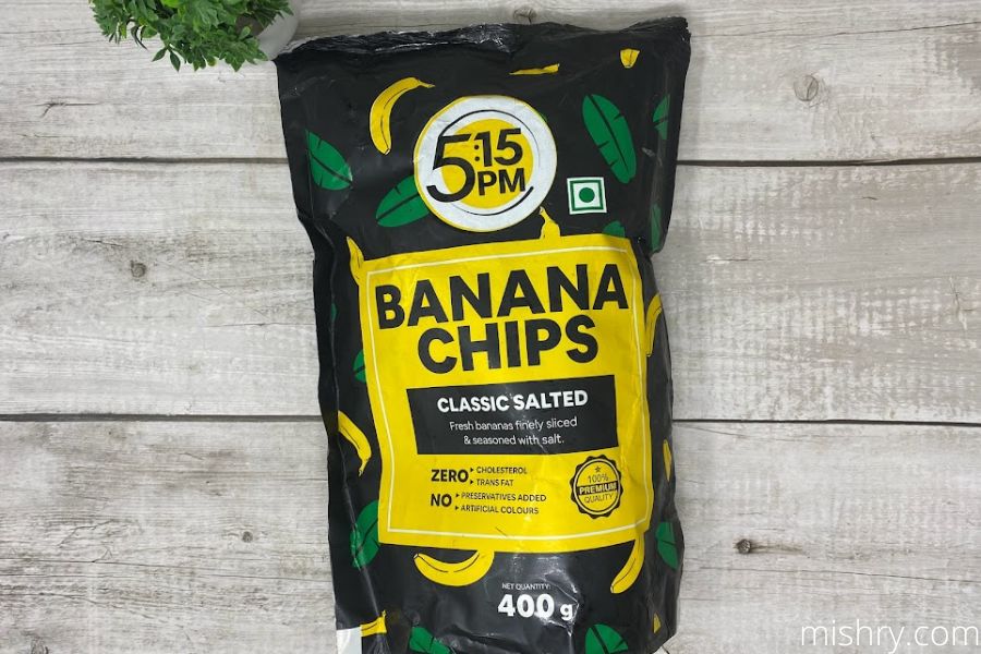 Yellow Banana chips packaging