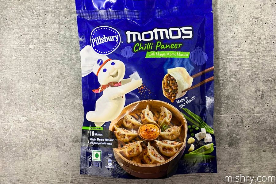 Pillsbury Momos chilli paneer packaging