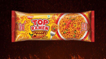 Top ramen fiery chilli noodles