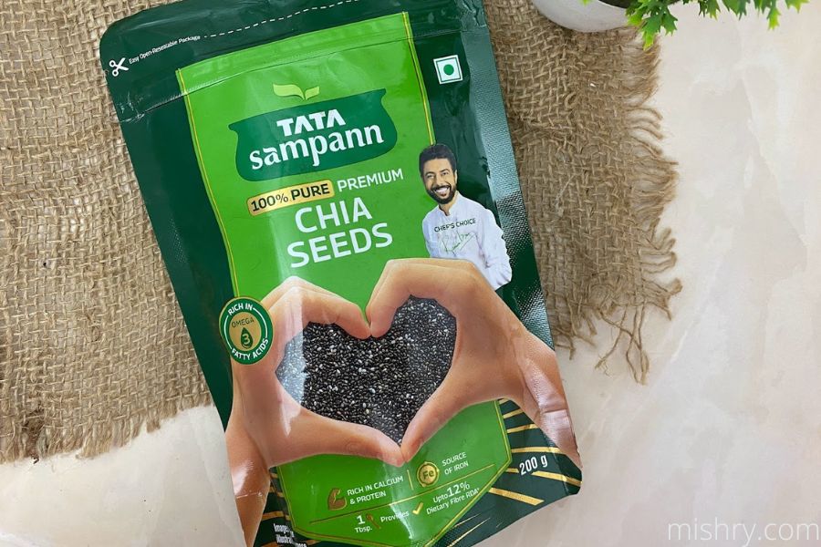 Tata sampann chia seeds packaging