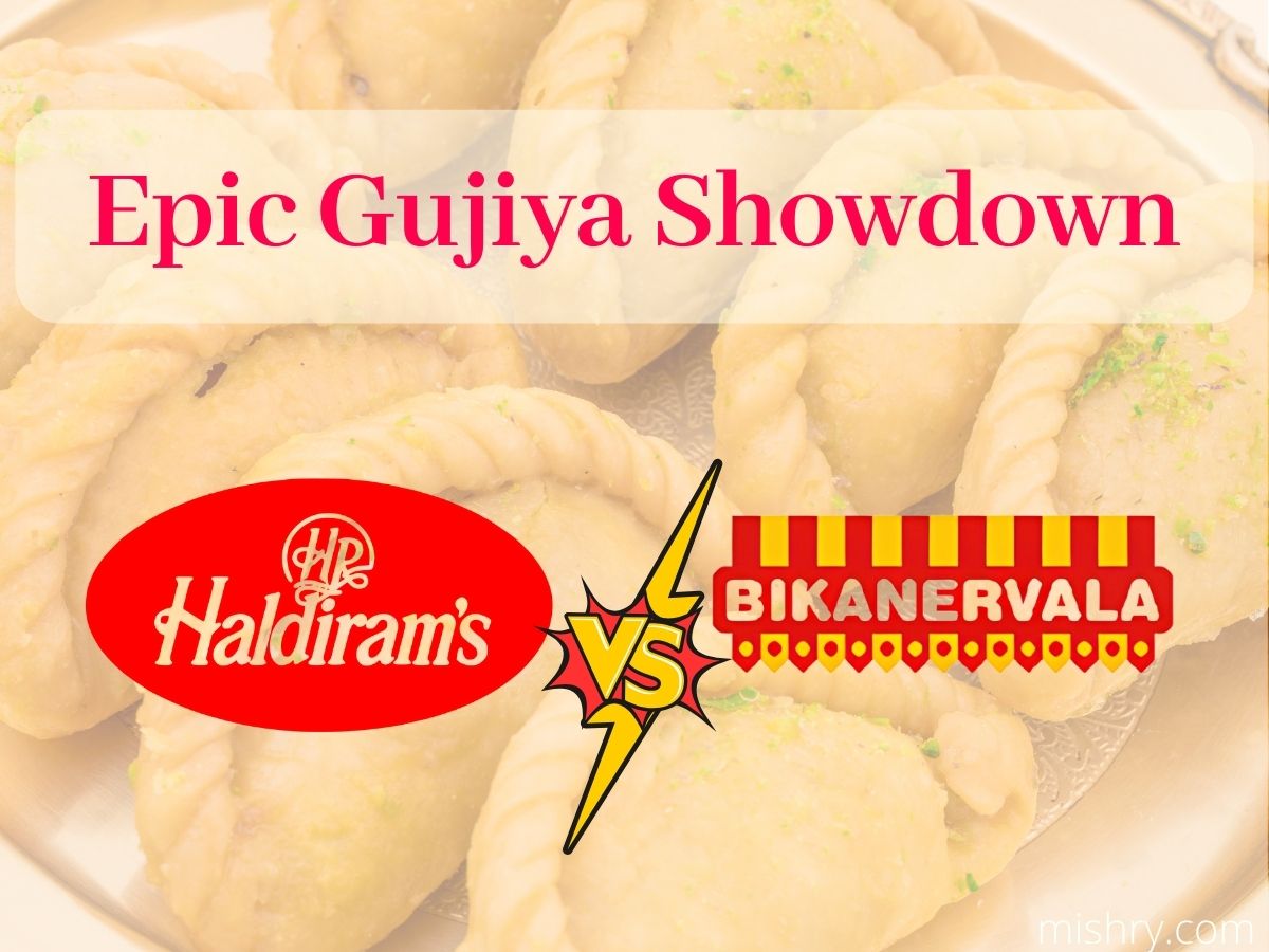 gujiya showdown - haldirams vs bikanervala