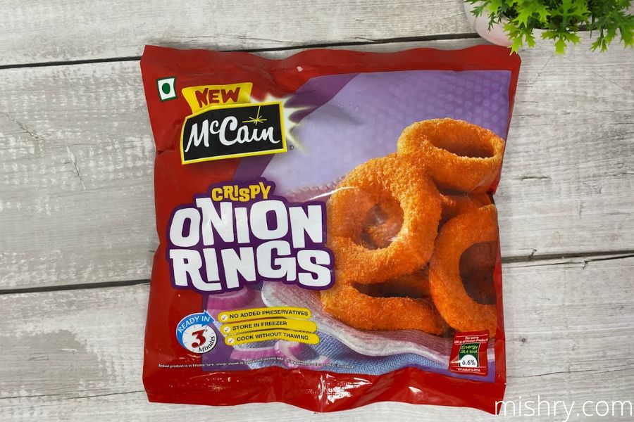 mccain onion rings packaging