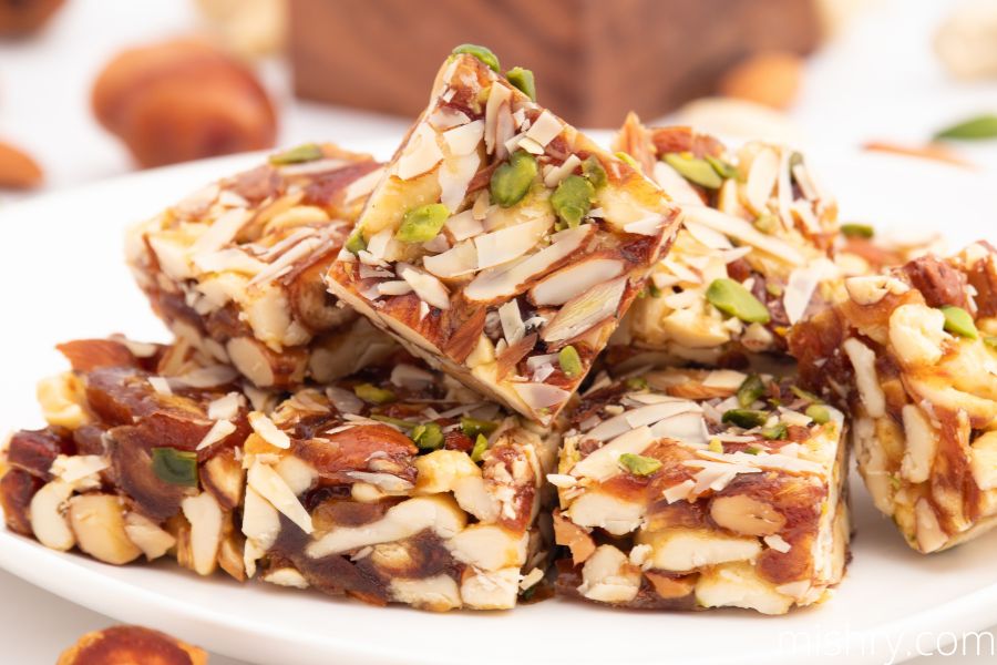 dry fruits and nuts barfi
