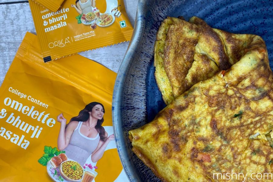review process of omelete and bhurji masala