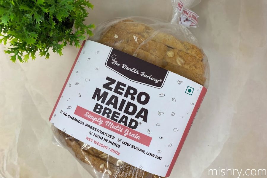 the health factory zero maida bread outer pack